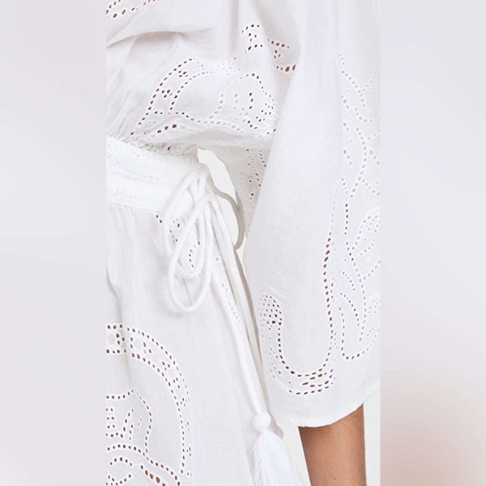 Solid & Striped The Kaftan Maxi Dress in Eyelet Tigers - Picture 4 of 6